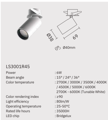 Spotlight Valo Telescopic Adjustable